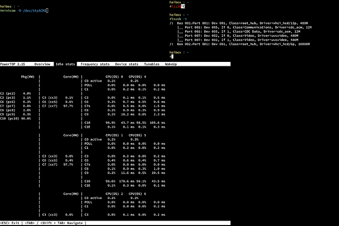 pc10 = 90% without minicom running